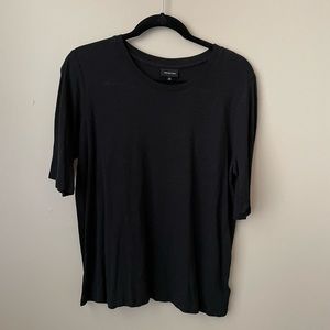 Who What Wear XL black short sleeve shirt. Elbow length sleeves.